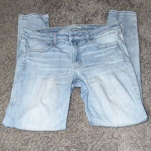 American Eagle Outfitters Women's Sky Blue Skinny Jeans